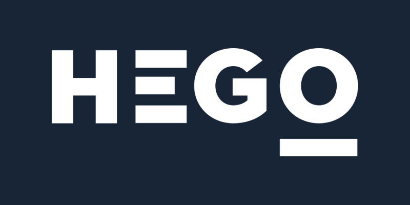 HEGO Logo zonder payoff blauwe achtergrond | HEGO